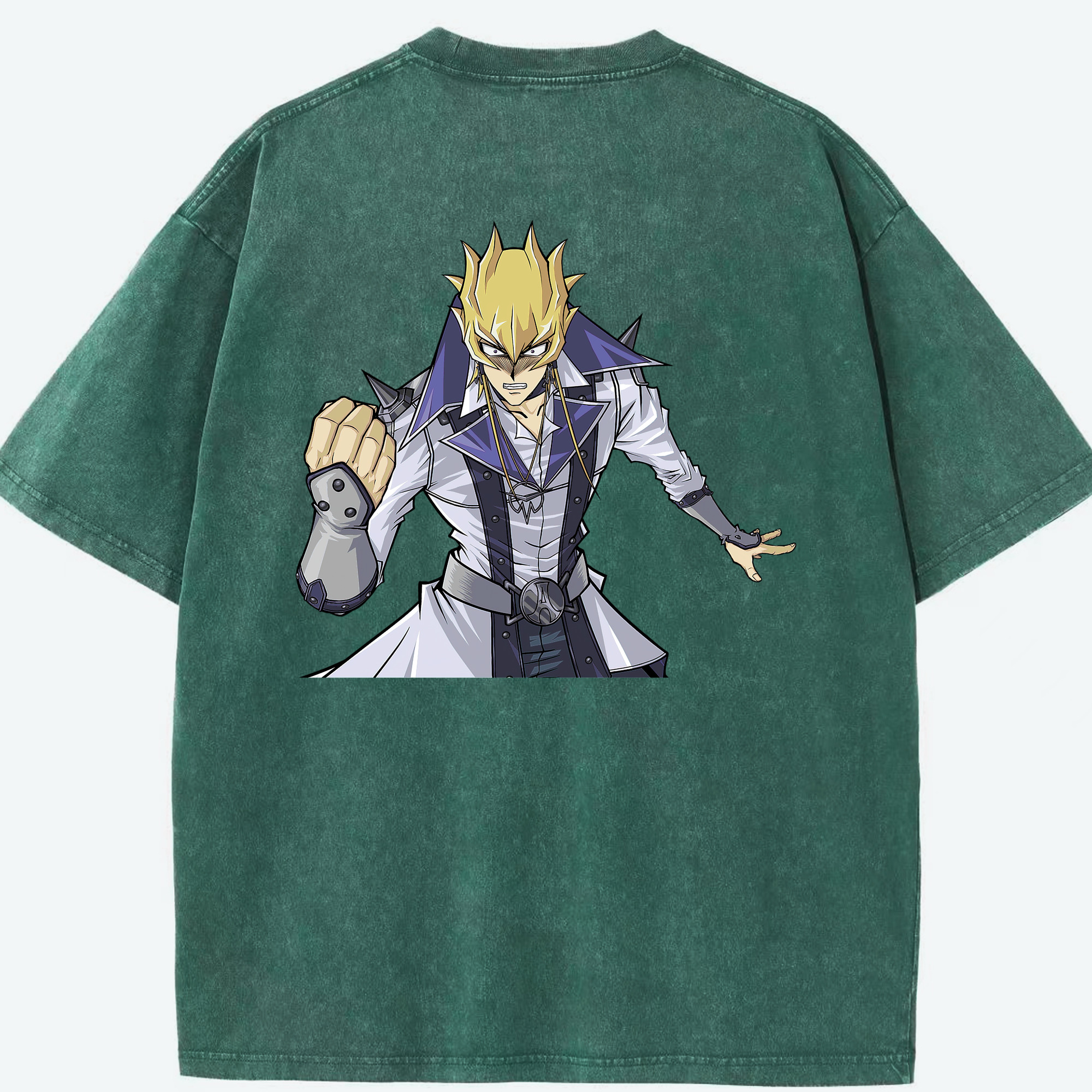（画像用） 遊☆戯☆王 Yu-Gi-Oh! 綿100% ヴィンテージ風 半袖Tシャツ（背面プリント）